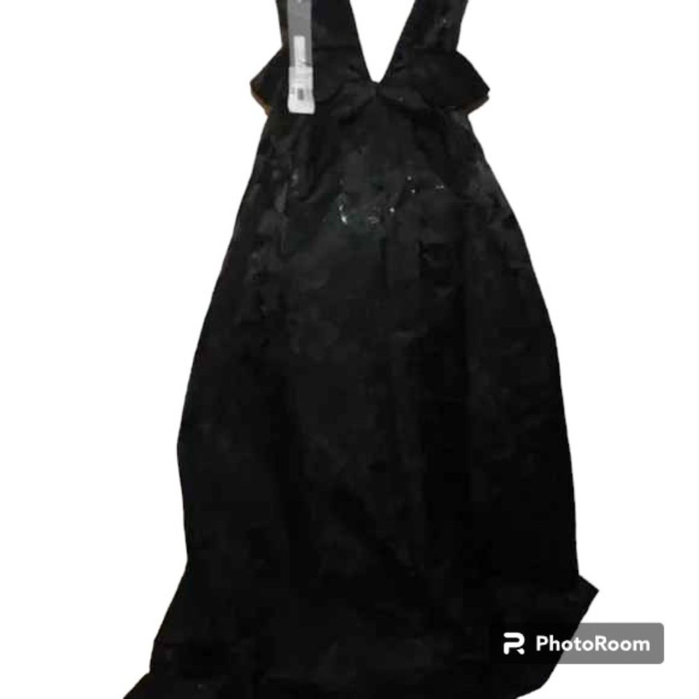 ML Monique Lhuillier Strapless Floral Jacquard Peplum Gown - Picture 8 of 16